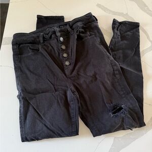 American Eagle Distressed Button-Fly Jeans